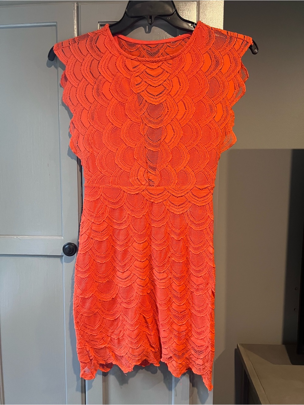 Nightcap orange lace mini dress size 1
